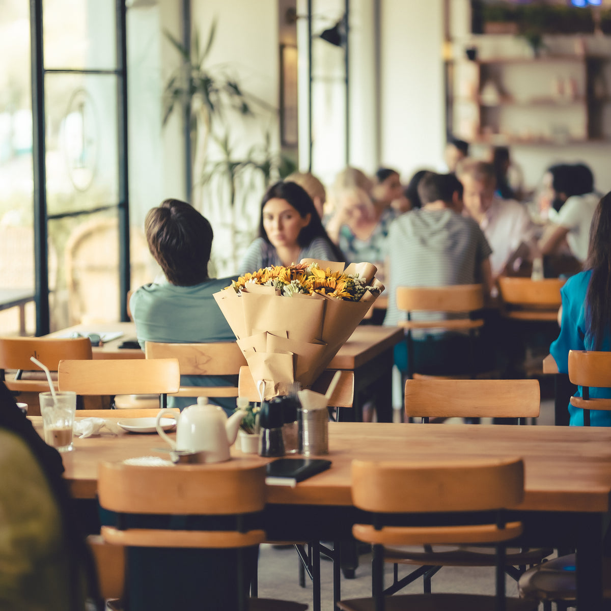 Customers enjoying café dining at Loafology